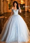 Discount Designer Floor Length Lace Up Vestidos de Quinceanera Light Blue for Military Ball and Sweet 16 and Quinceanera with Beading and Lace