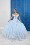 Discount Floor Length Lace Up Quinceanera Gown Light Blue for Military Ball and Sweet 16 and Quinceanera with Beading and Appliques and Bowknot