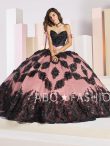 Discount Flare Ball Gowns Sleeveless Red And Black 15th Birthday Dress Sweep Train Lace Up