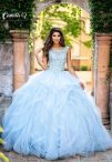 Discount Beading and Ruffles Quinceanera Dress Light Blue Lace Up Sleeveless Floor Length