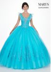 Discount Blue Satin Lace Up Sweetheart Cap Sleeves Quinceanera Gown Sweep Train Beading and Lace