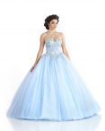 Discount Floor Length Light Blue Quinceanera Dresses Sweetheart Sleeveless Lace Up